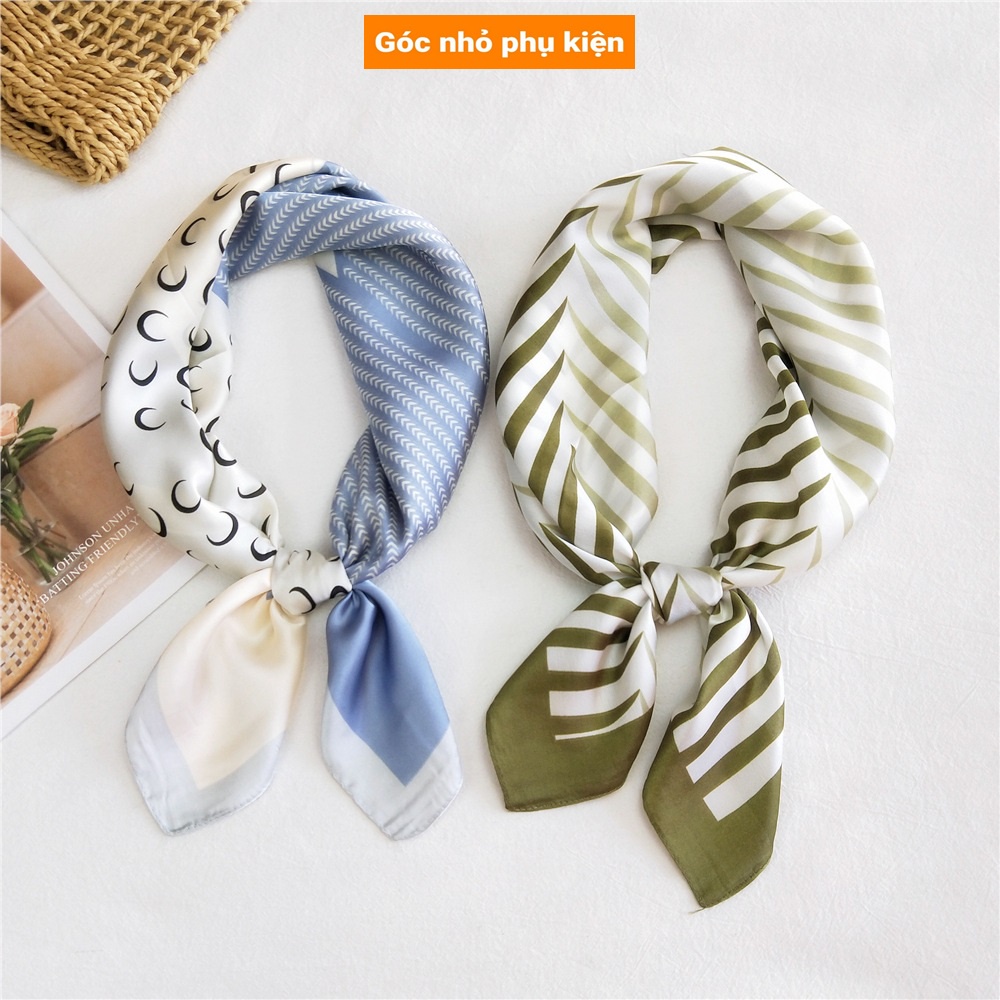 Khăn choàng cổ lụa 70*70cm, khăn bandana lụa -LV70BI.C