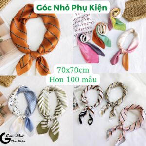 100 mẫu khăn lụa vuông quàng cổ 70*70cm - khăn bandana lụa phần 2
