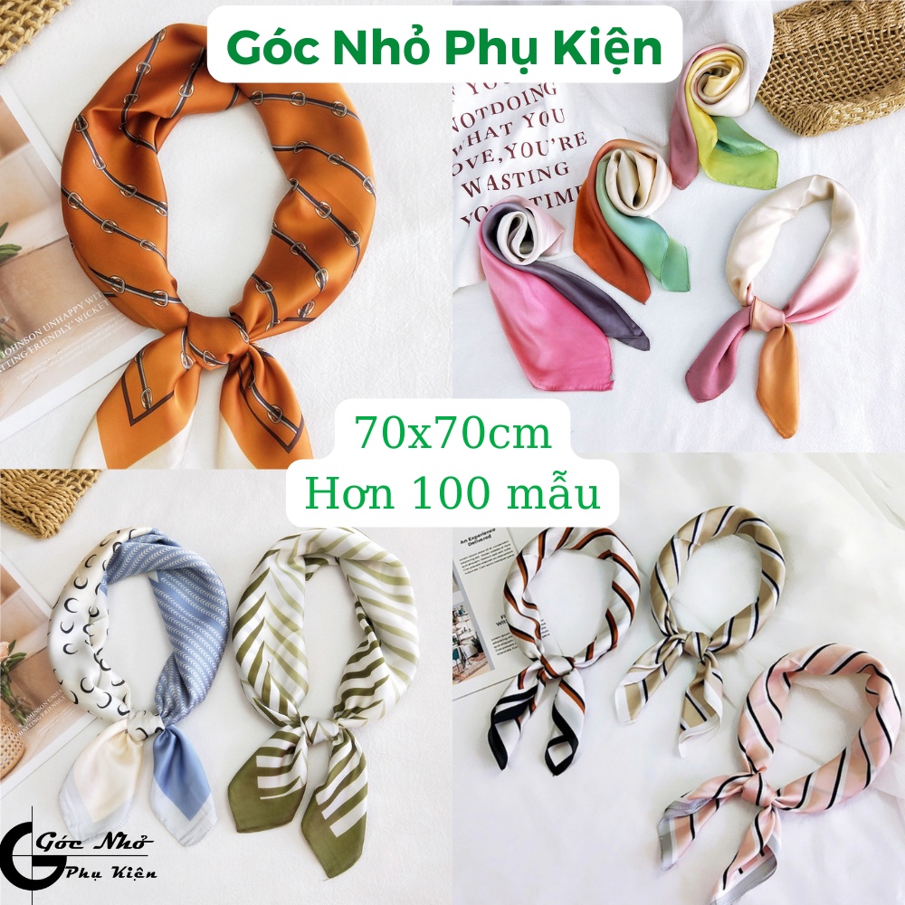 100 mẫu khăn lụa vuông quàng cổ 70*70cm - khăn bandana lụa phần 2