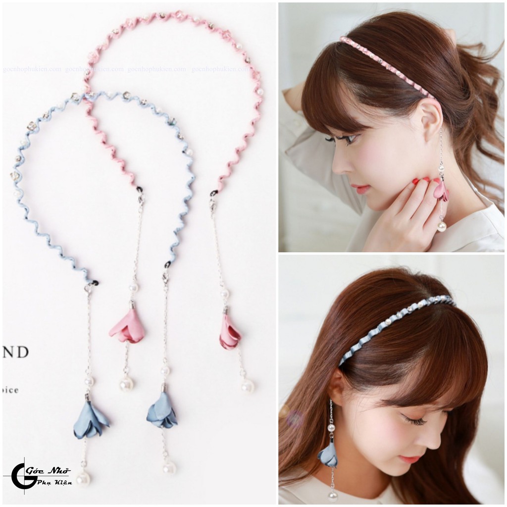 Cài tóc hoa tai đẹp loại 1 phong cách nhẹ nhàng tiểu thư