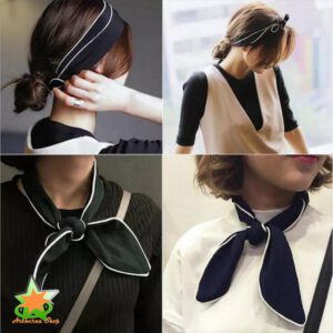 Khăn chiffon quàng cổ, tóc cá tính